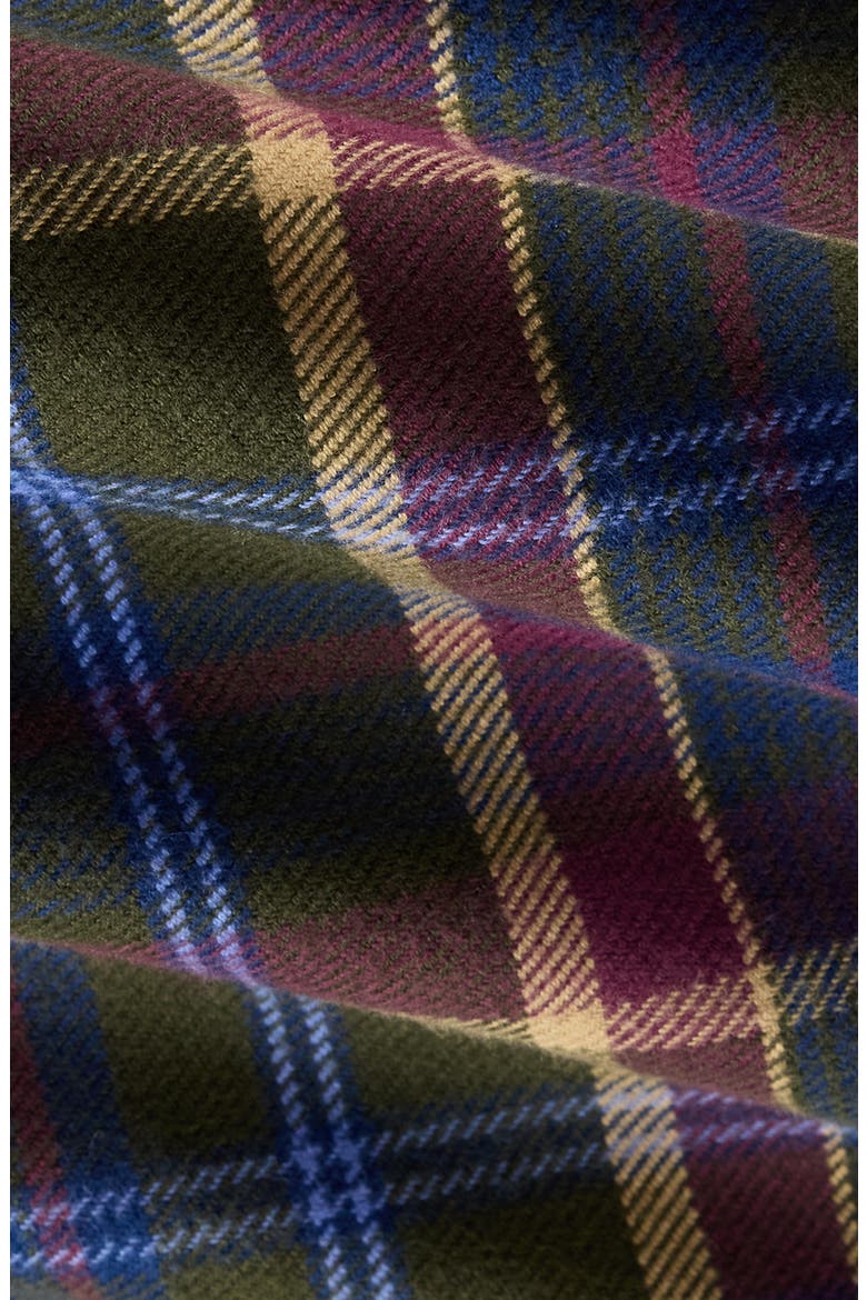 Plaid Brushed Cotton Flannel Button-Down Shirt, Alternate, color, GRN/ RED