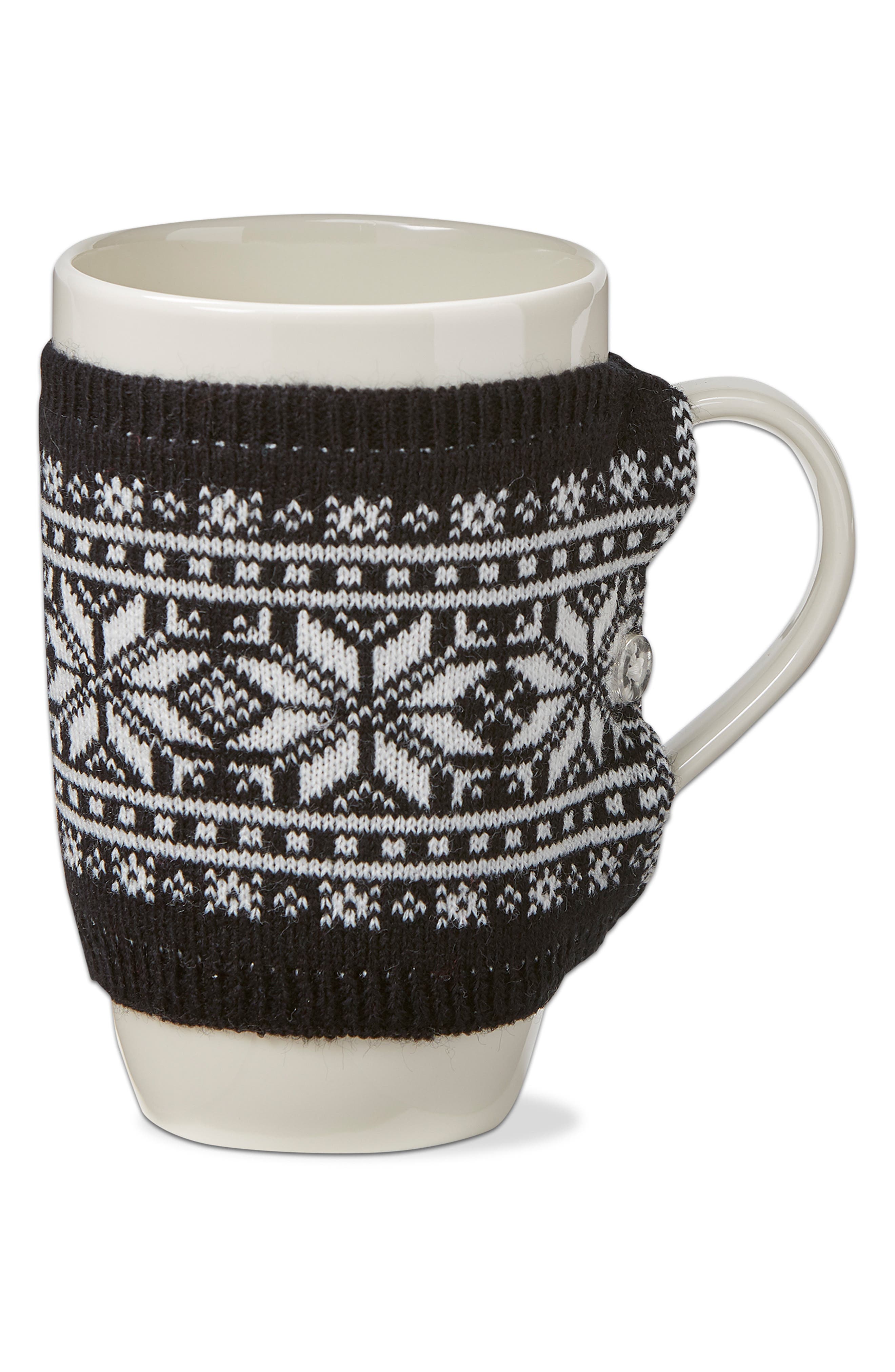 tag Snowflake Knit Cover & Mug Set