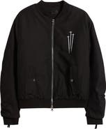 RtA Kayden Zip Detail Cotton Bomber Jacket