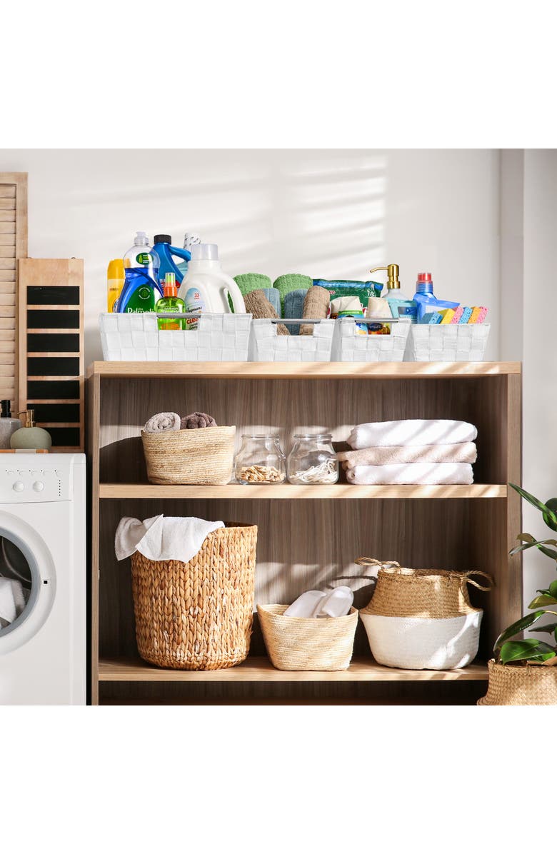 SORBUS Woven 9-Piece Storage Basket Set, Alternate, color, White