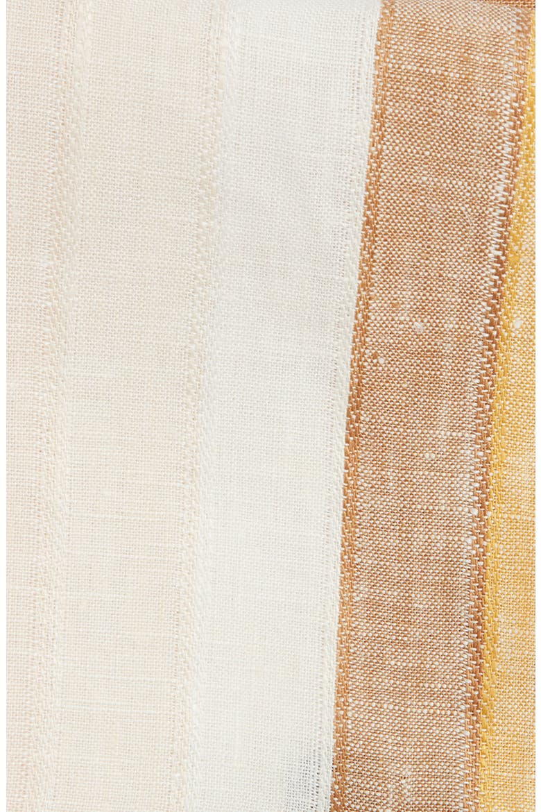 Stripe Linen Pocket Square, Alternate, color, GOLD