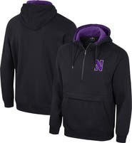 COLOSSEUM Men's Colosseum Black Northwestern Wildcats Half-Zip Hoodie