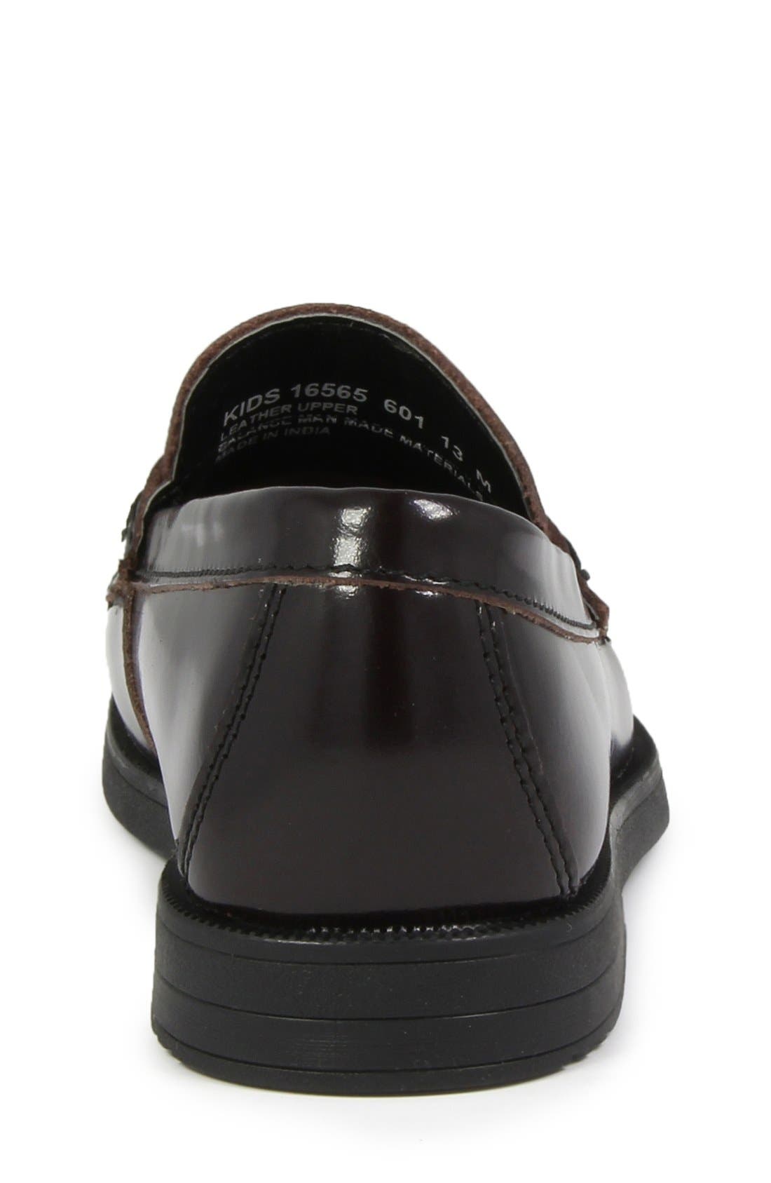 'Croquet' Penny Loafer, Alternate, color, BURGUNDY