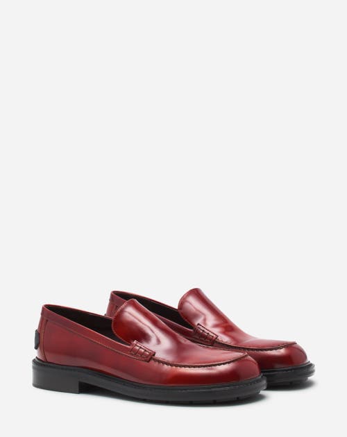 Lanvin Spinto Loafers In Smooth Leather For Men In Dark Brown/black