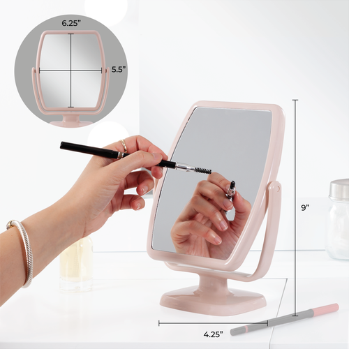 Zadro Geo Makeup Mirror With Magnification In Black