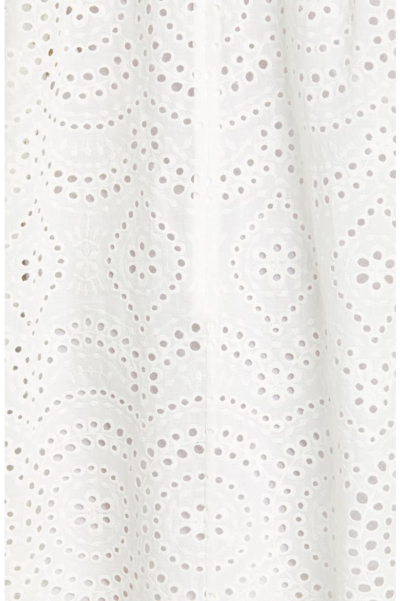 Eyelet Collage Long Sleeve Dress, Alternate, color, WHITE