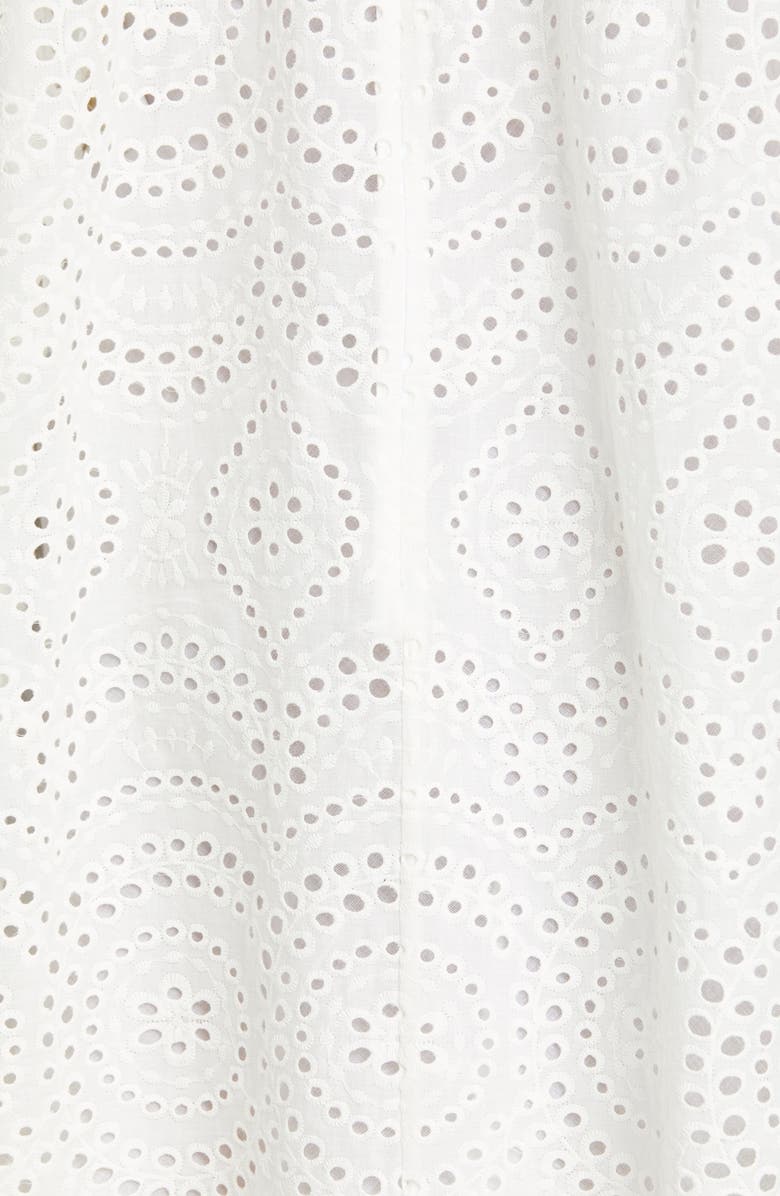 Anna Sui Eyelet Collage Long Sleeve Dress, Alternate, color, 