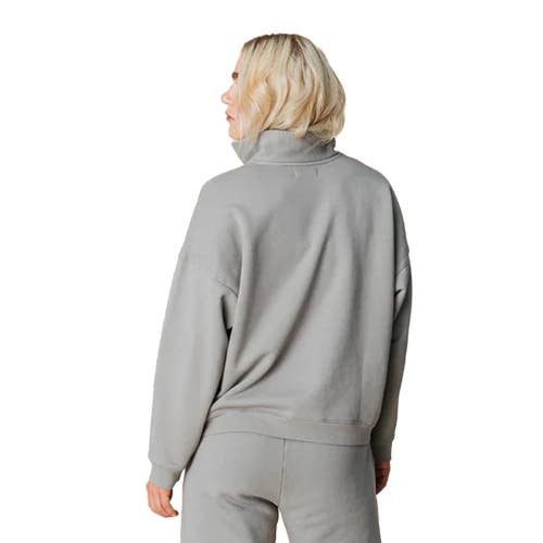 Ocio Organic Cotton Teddy Polo Crew In Gray