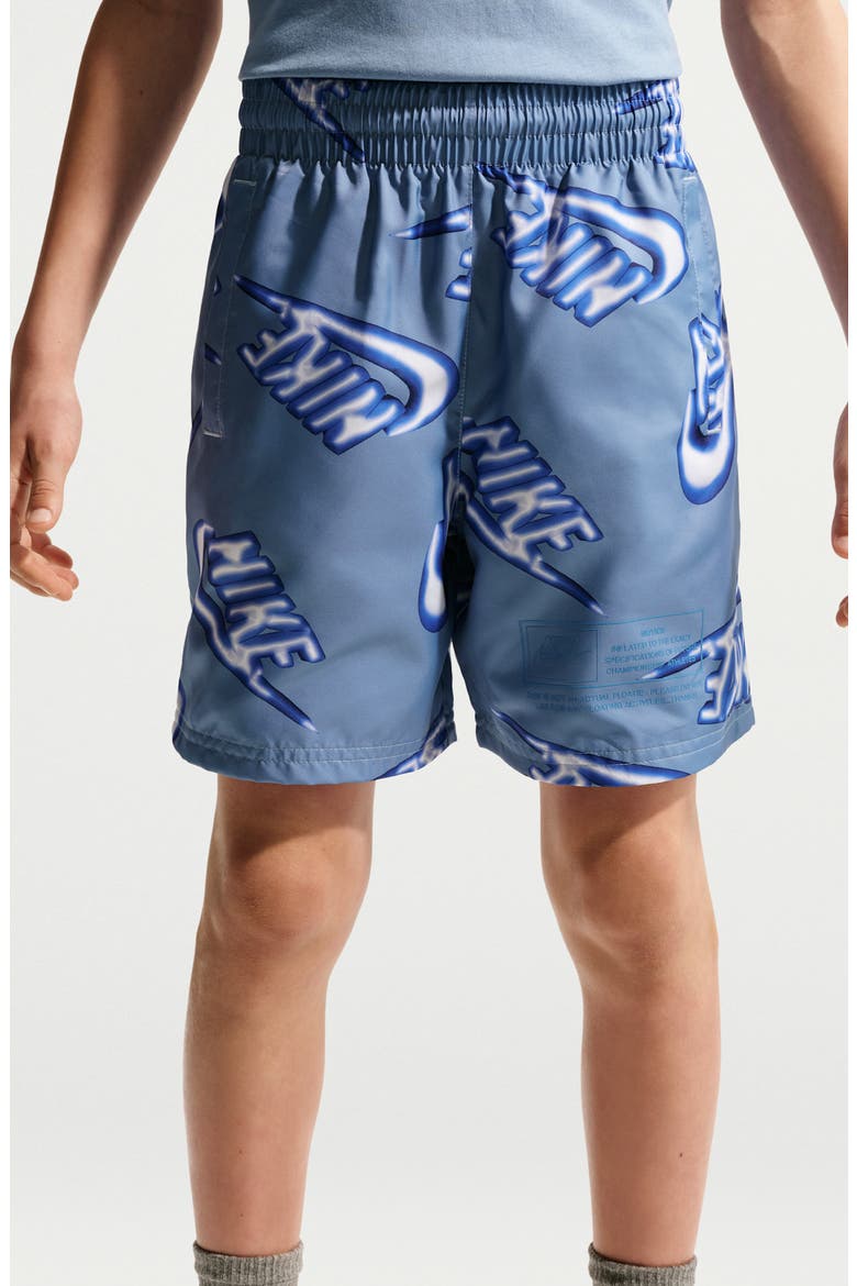 Kids' Sportswear Club Woven Drawstring Shorts, Alternate, color, 486 WORK BLUE/STAR BLUE