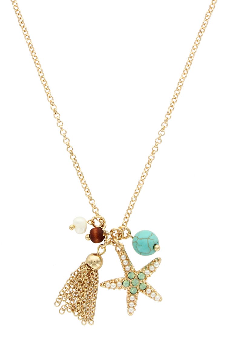 OLIVIA WELLES Cindy Starfish Pendant Necklace, Main, color, 