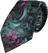 Trafalgar Big and Tall Arcane Storm Silk Novelty Neck Tie