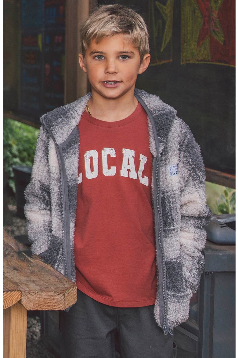 Kids' Local Cotton Long Sleeve Graphic T-Shirt, Alternate, color, CANYON RED