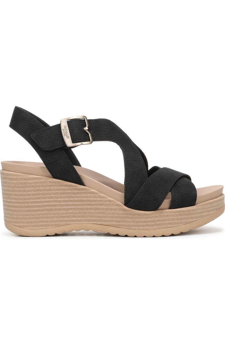 Dr. Scholl's Cali Beach Slingback Platfrom Wedge Sandal, Alternate, color, Black