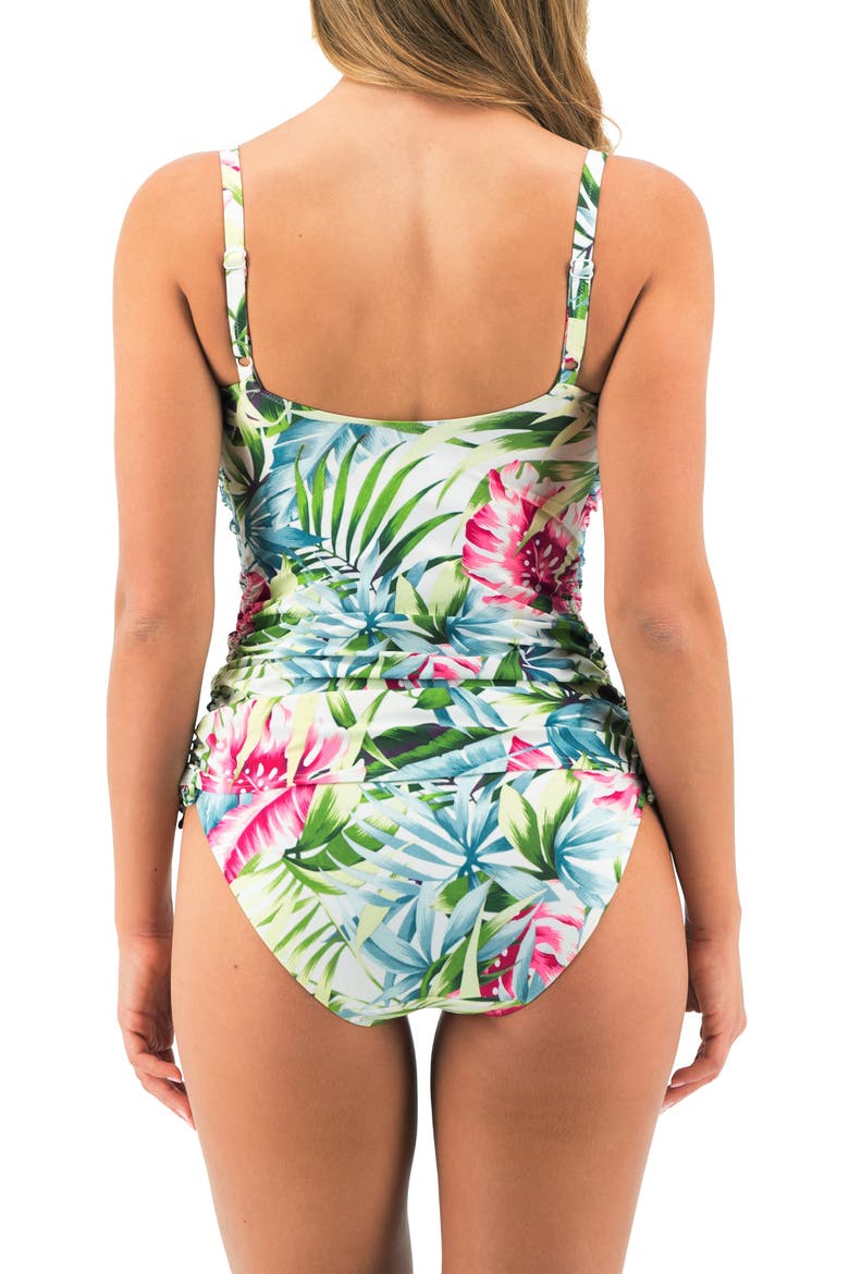 Langkawi Underwire Twist Front Tankini Top, Alternate, color, WHITE
