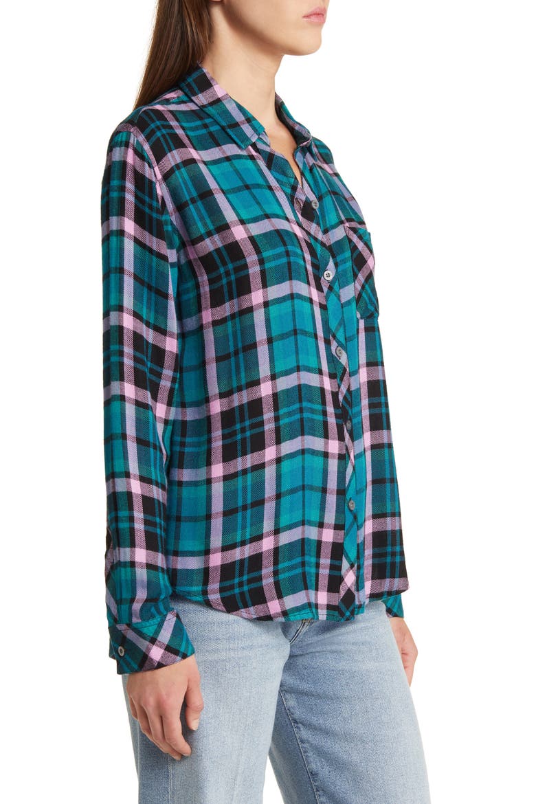Hunter Button-Up Shirt, Alternate, color, AQUA LILAC