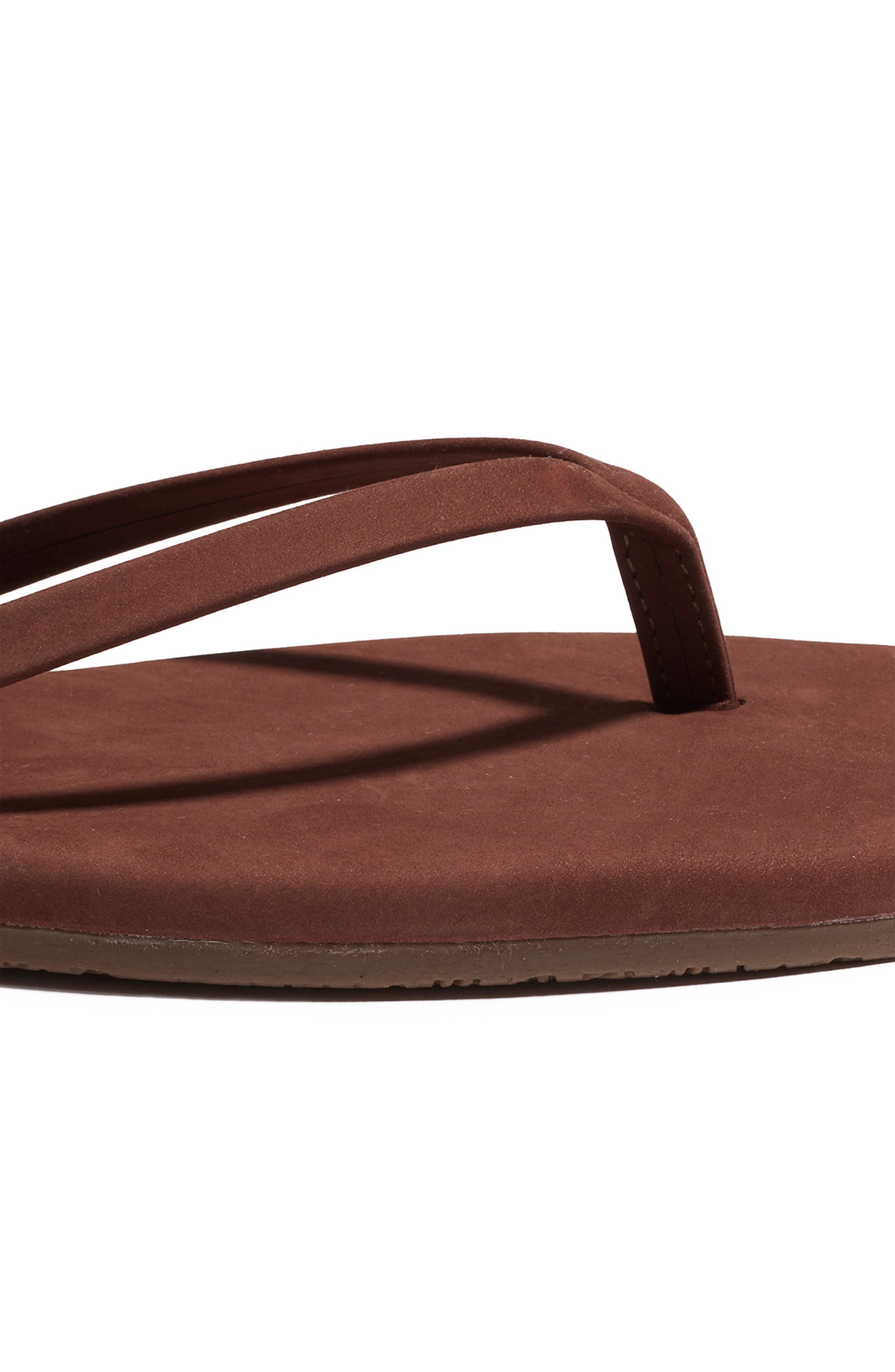 TKEES Lily Square Toe Flip Flop, Alternate, color, Bourbon