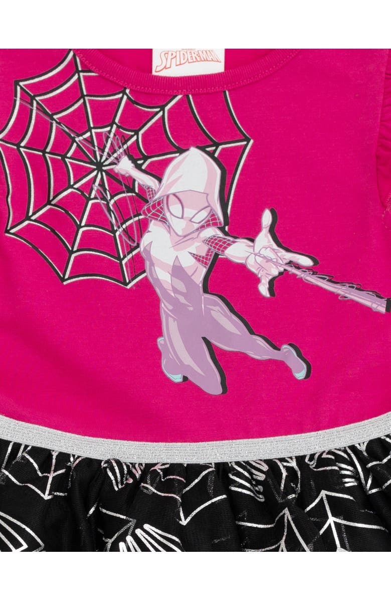 Marvel Spider-Man Sleeveless Tulle Dress, Alternate, color, Spider-Man Spider-Gwen Purple