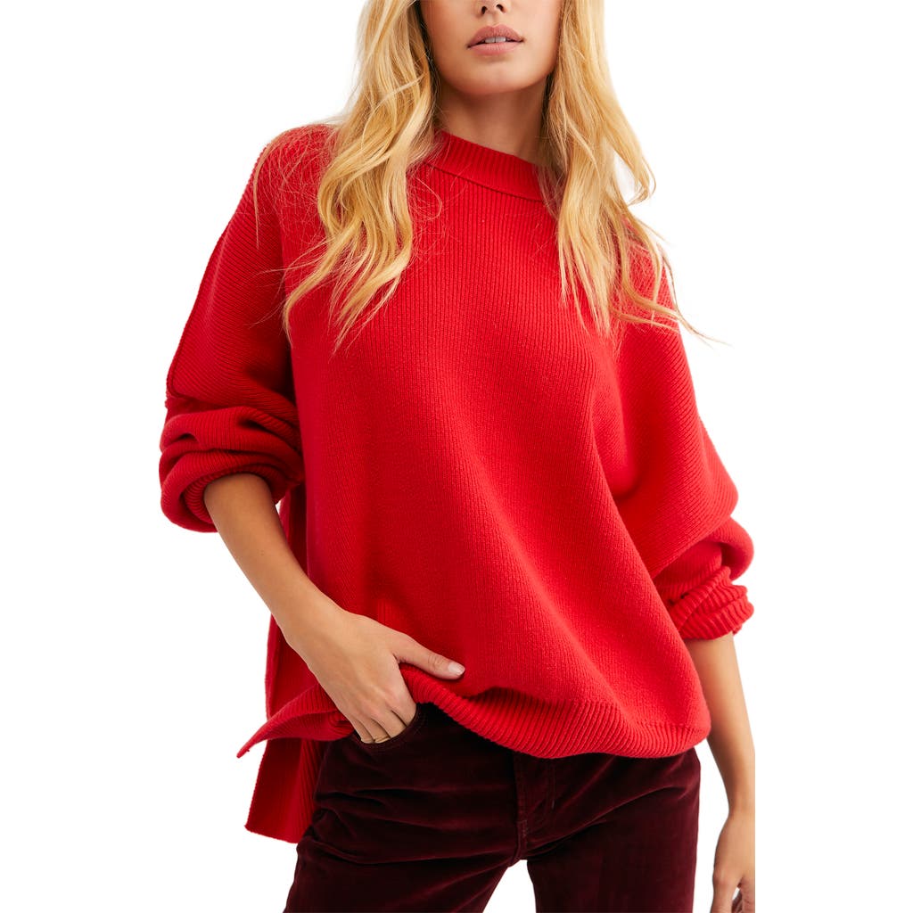 Free People Easy Street Tunic Sweater In Cherry1