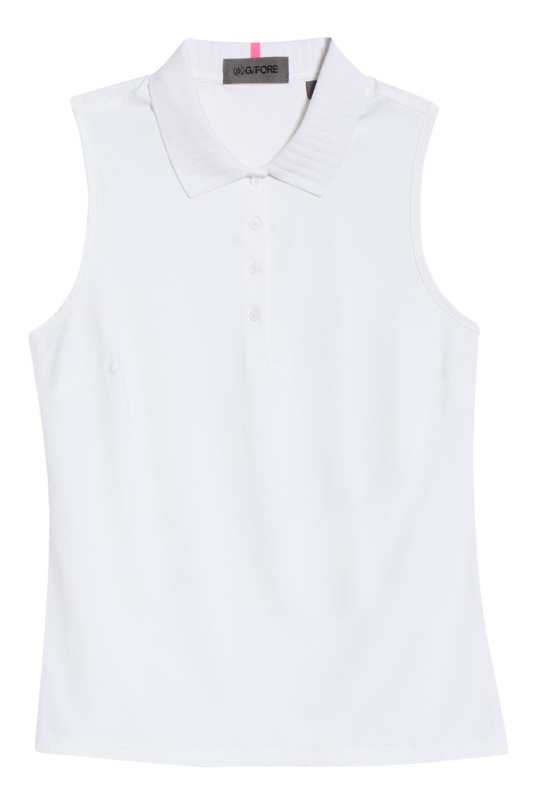 Sleeveless Stretch Golf Polo Top, Alternate, color, SNOW