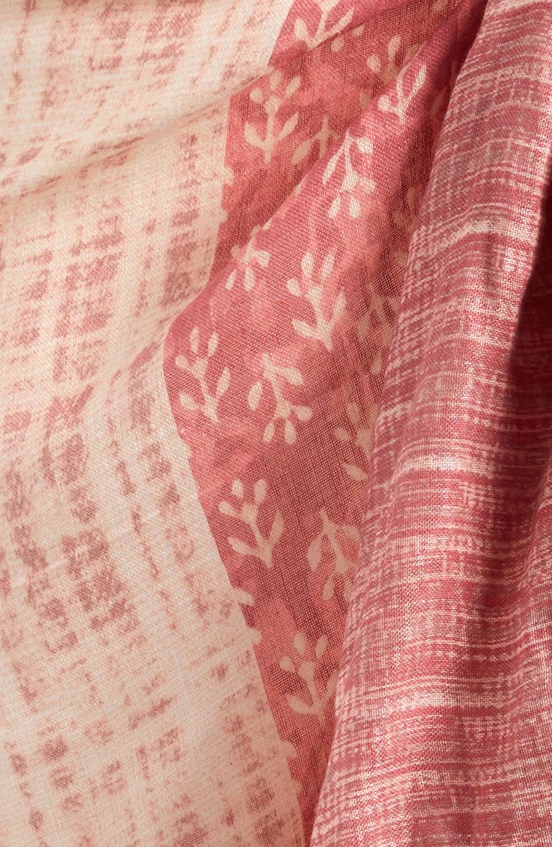 Faherty Sun Valley Patchwork Pareo, Alternate, color, Dusty Rose