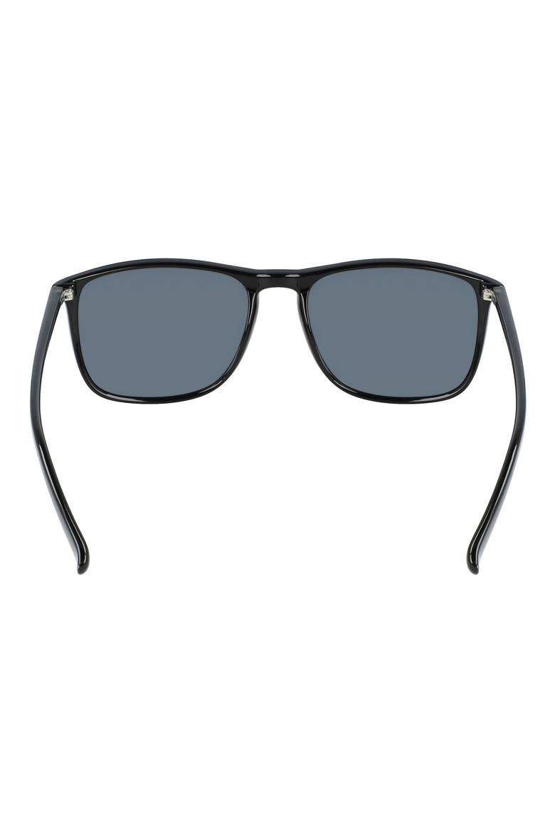 56mm Polarized Square Sunglasses, Alternate, color, BLACK