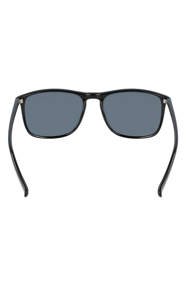 Cole Haan 56mm Polarized Square Sunglasses, Alternate, color, Black