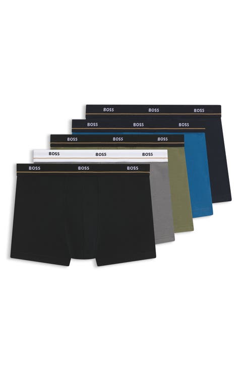 Essential Assorted 5-Pack Stretch Cotton Trunk Boxers