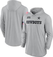 Nike Men's Nike Gray Dallas Cowboys 2024 Salute to Service Lightweight Performance Long Sleeve Hooded T-Shirt