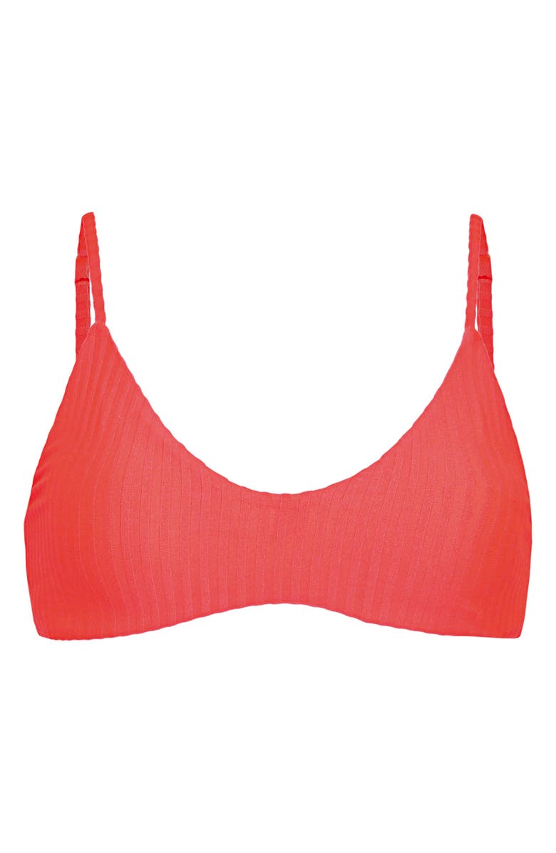 Maaji Flame Coral Liberties Reversible Bikini Top, Alternate, color, Bright Red