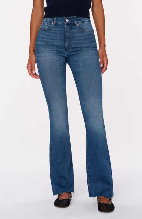 DL1961 Bridget Instasculpt Raw Hem High Waist Bootcut Jeans