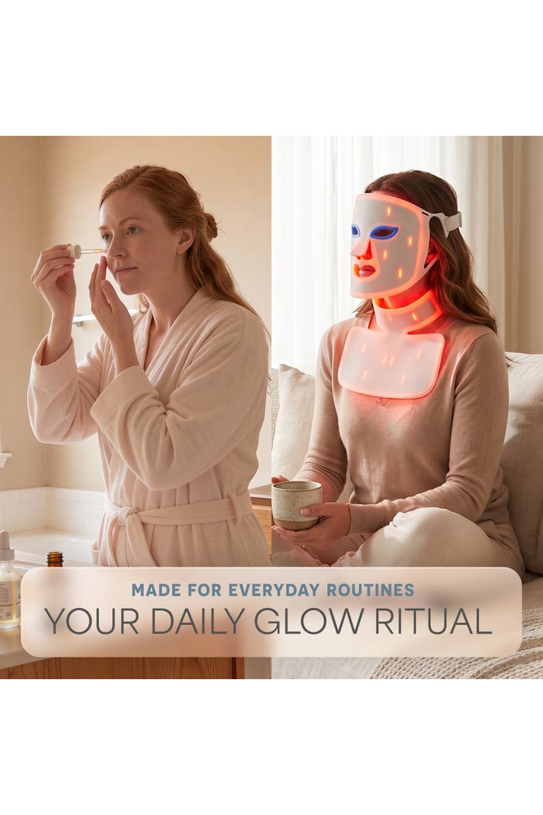 Silicone LED Face Mask Redlight therapy with RBG light Portable LED mask, Alternate, color, Pro White