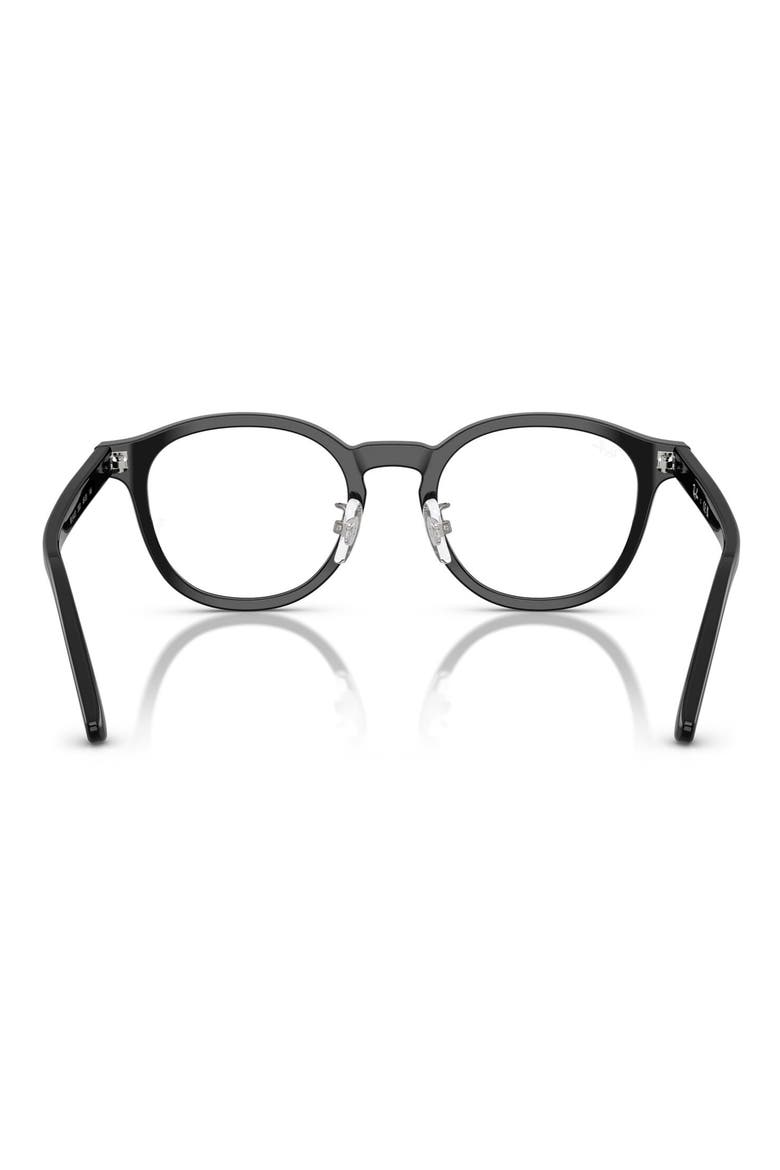 49mm Square Optical Glasses, Alternate, color, BLACK
