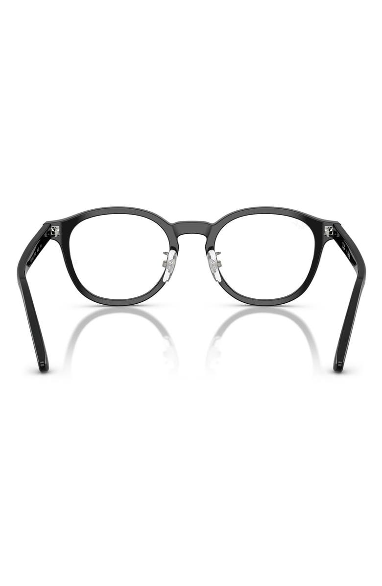 Ray-Ban 49mm Square Optical Glasses, Alternate, color, Black