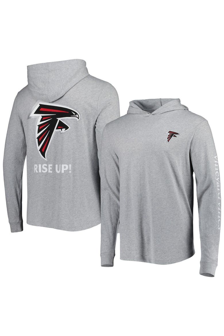 Men's Vineyard Vines Heathered Gray Atlanta Falcons Local Long Sleeve Hoodie T-Shirt, Main, color, Heather Gray