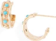 Anzie Dew Drop Marine Huggie Hoop Earrings