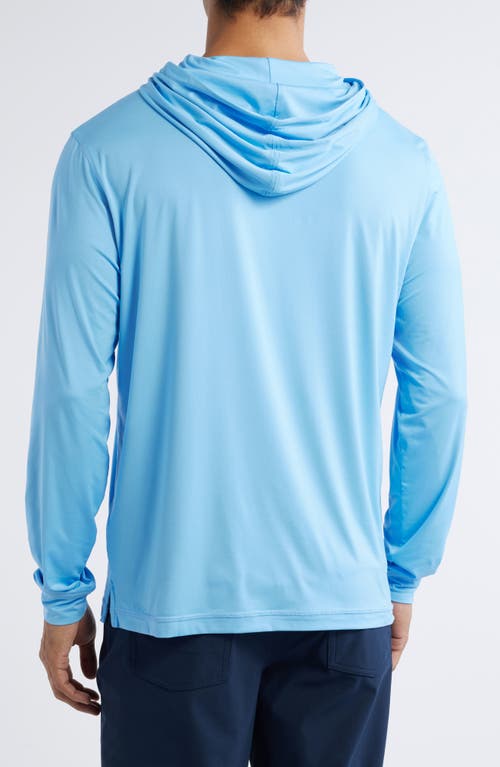 Johnnie-o Talon Prep-formance Long Sleeve Hooded T-shirt In Seychelles
