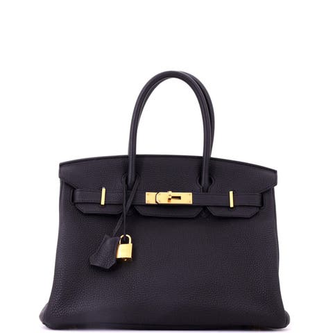 Birkin Handbag Black Togo with Gold Hardware 30