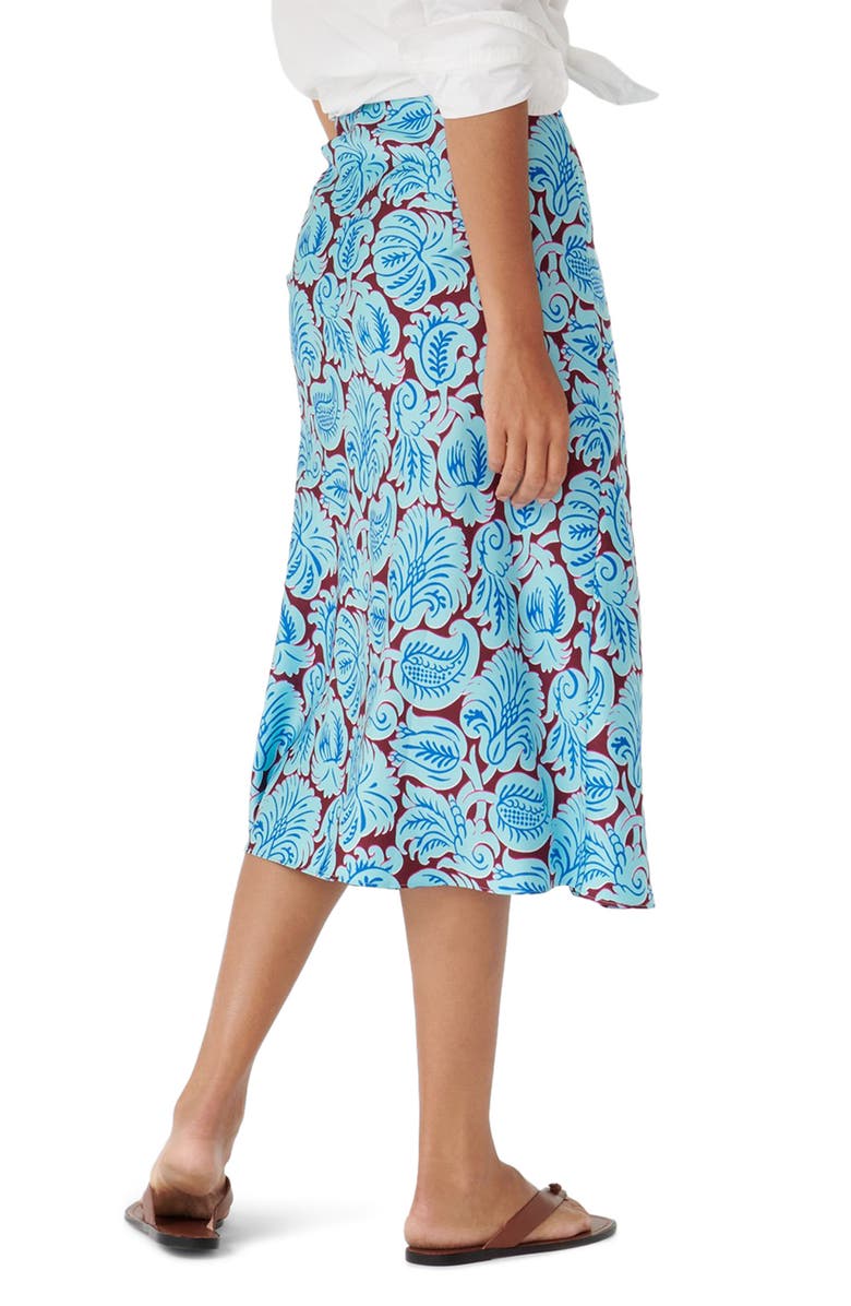 J.Crew J. Crew Marco Paisley Pull-On Slip Skirt, Alternate, color, 