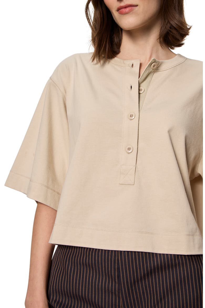 Freya Placket Top, Alternate, color, DARK OPAL WHITE