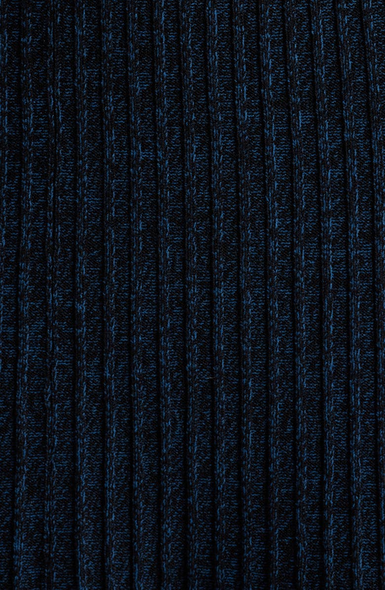 Elie Tahari The Sandra Long Sleeve Sweater Dress, Alternate, color, Blue Palace / Noir Marle