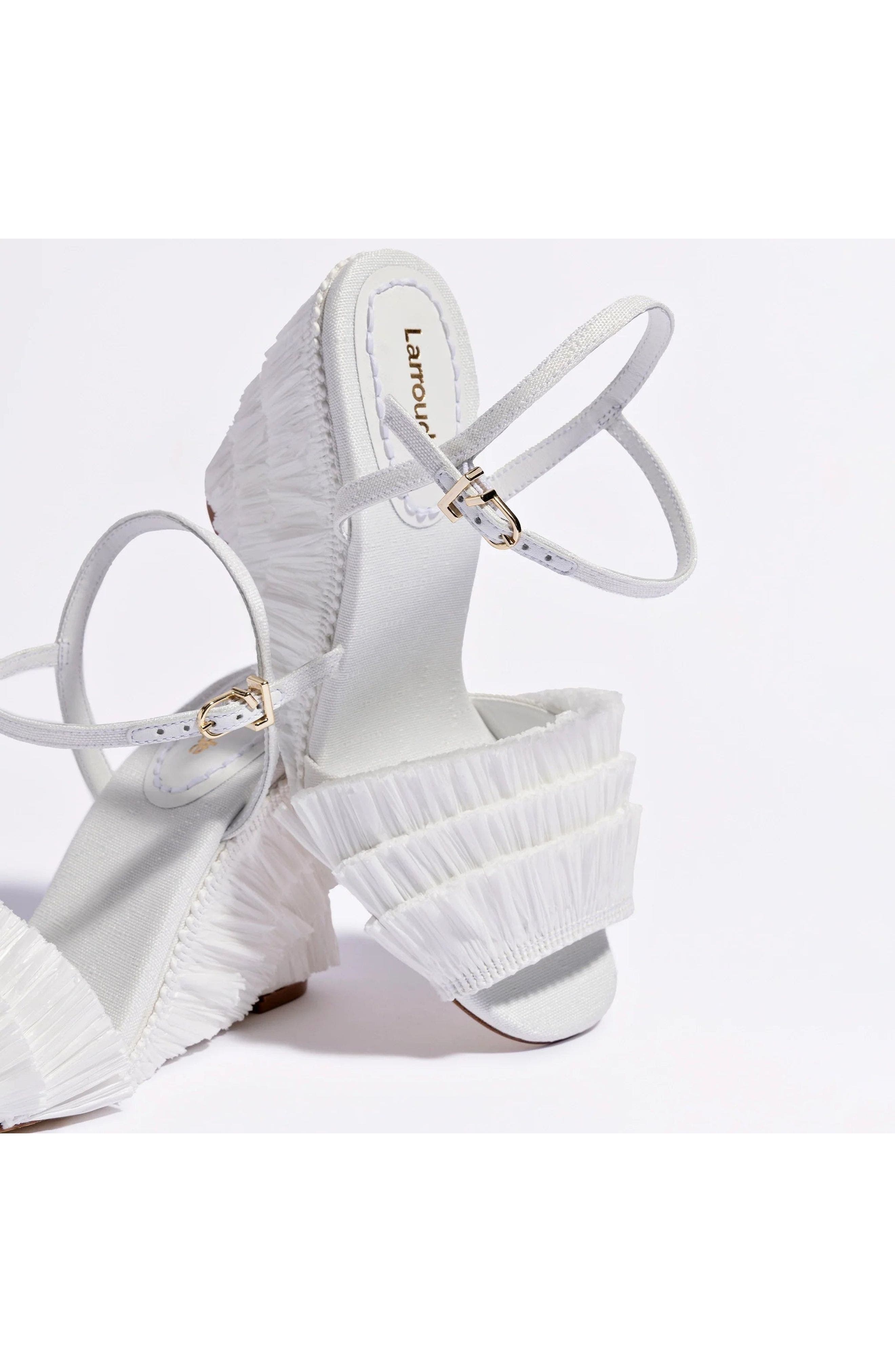 Larroudé Yves Fringe Wedge, Alternate, color, 