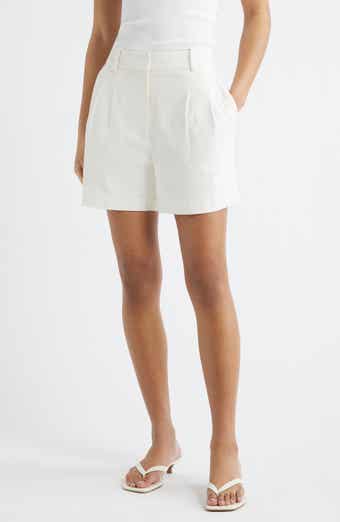 Everyday Pleated Linen Blend Shorts