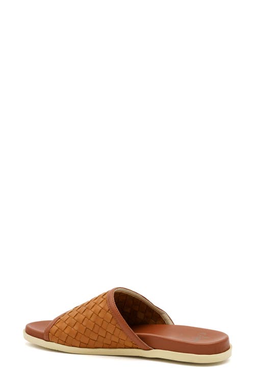 Amalfi By Rangoni Barca Slide Sandal In Cuoio Stuoia Dama