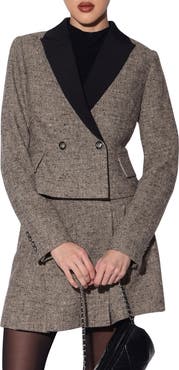 Walter Baker Odette Double Breasted Cropped Jacket