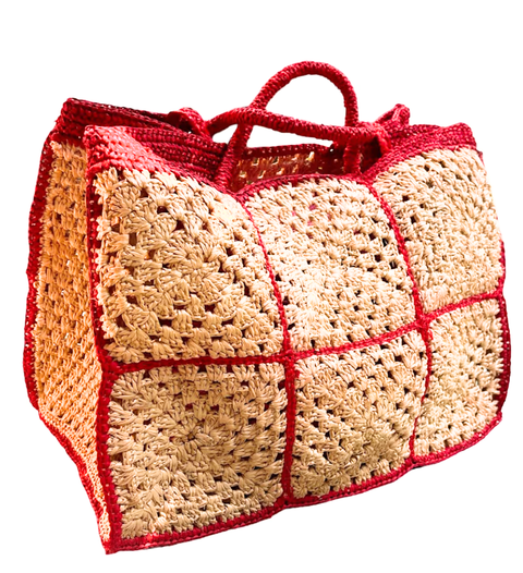 Carrey Raffia Tote Bag