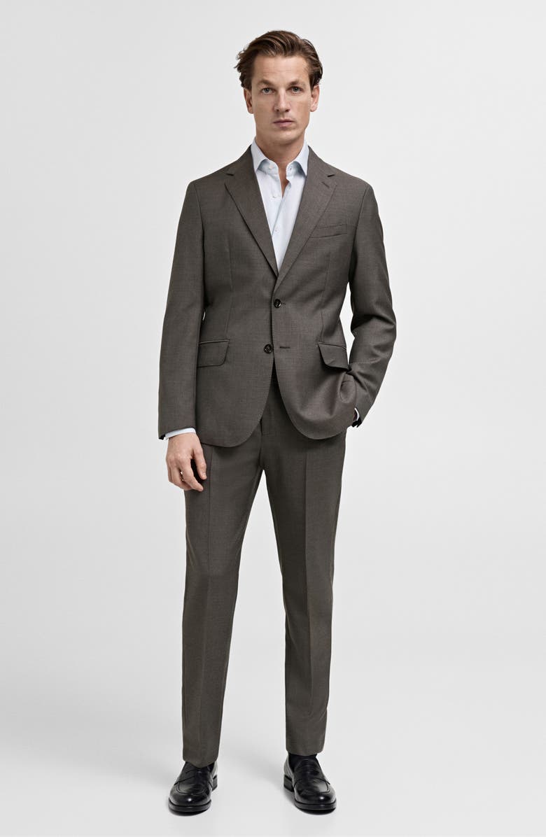 MANGO Stripe Cotton Button-Up Shirt, Alternate, color, Blue