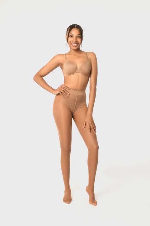 CabinComfort 70 Denier Sheer Compression Tights Skin Tone and Black Shades