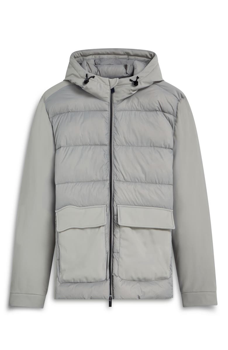 Bugatchi Water Resistant Hooded Puffer Jacket, Alternate, color,