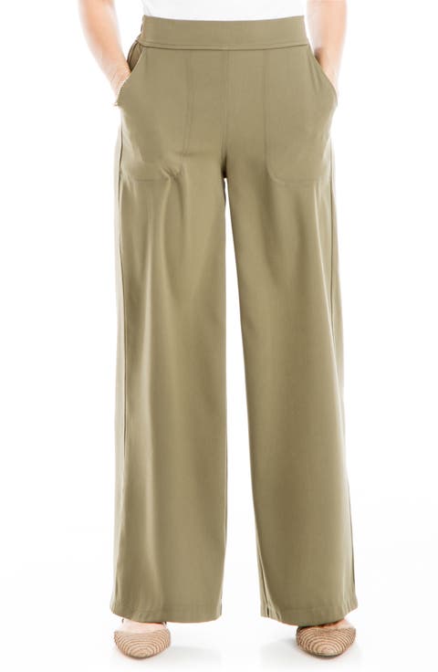 Twill Easy Wide Leg Trouser