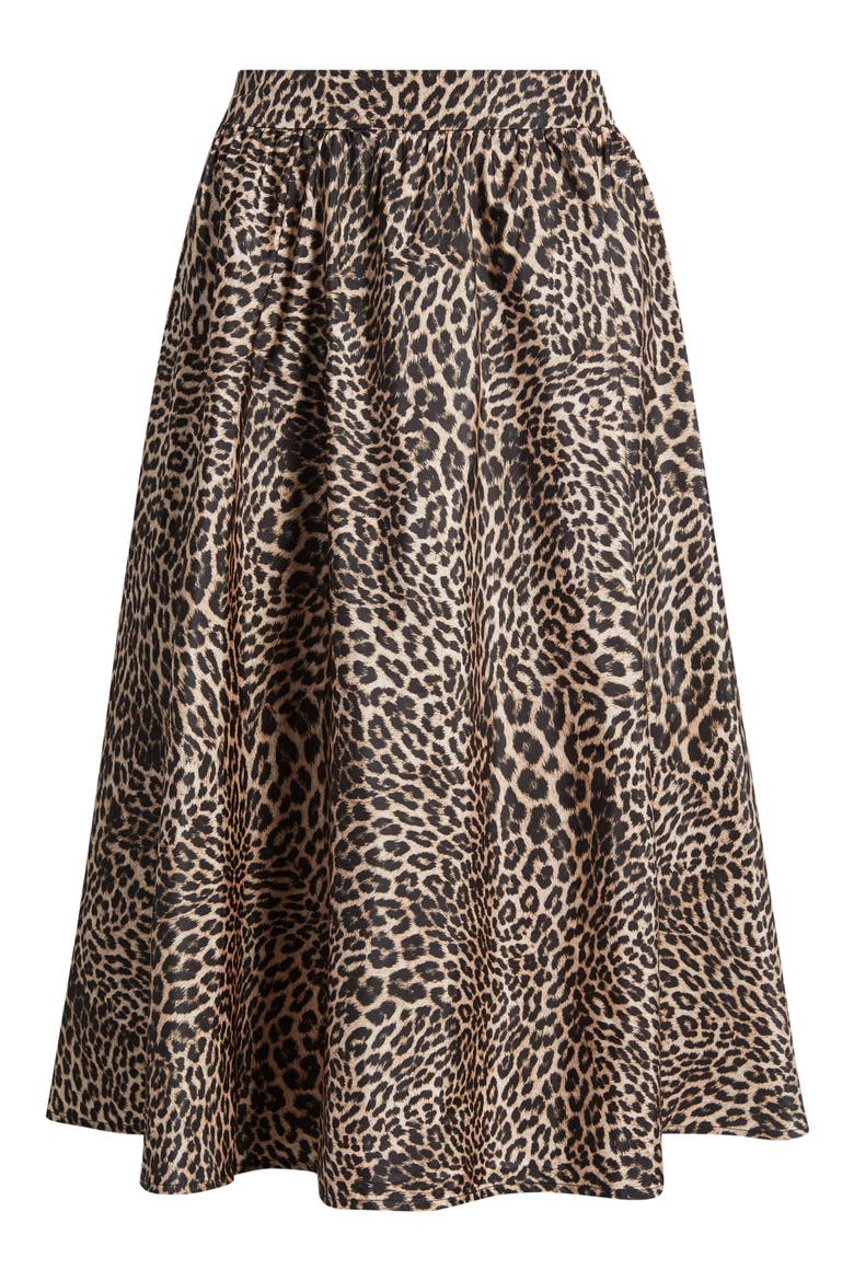 Violet Leopard Print A-Line Skirt, Alternate, color, NATURAL MULTI